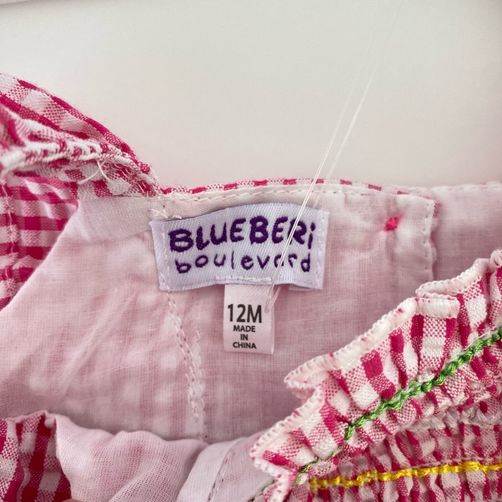 Baby Girl Strawberry Summer Dress Denim Dress And Denim Onesie 12 Months Bundle - Picture 4 of 10